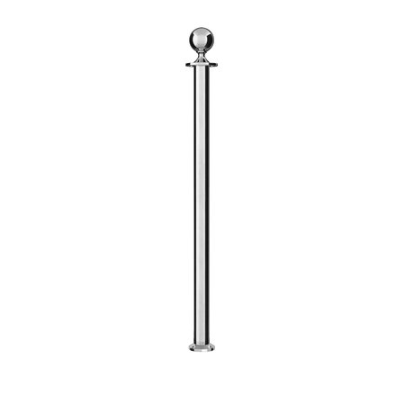 MONTOUR LINE Stanchion Post and Rope Fixed Base Pol.Steel Post Ball Top CXF-PS-BA